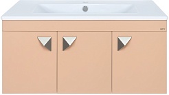 Misty Тумба с раковиной Сахара 90 песочная – фотография-1